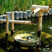 日式 饰庭院景观摆 流水石钵石雕水池钵石槽x户外鹅卵石水槽鱼缸装