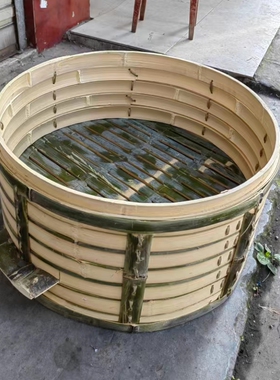 纯手工商用d楠竹大蒸笼竹编无胶水加深加高竹笼屉竹蒸屉酒店坝坝