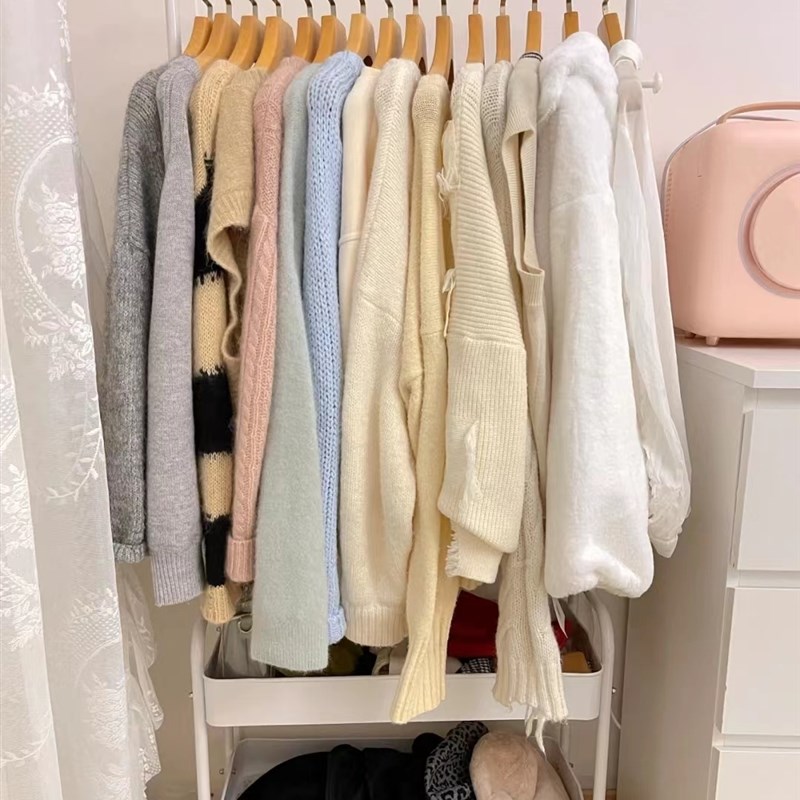 衣架落地卧室家h用带轮移动收纳置物挂衣架房间简约晾衣架子衣帽