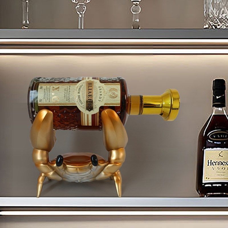 创意搞怪螃蟹红酒架轻奢装饰品客厅E玄关酒柜电视柜餐摆件乔迁礼,收纳整理,红酒架,淘宝优惠券,粉丝福利购,淘宝优惠卷
