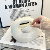 奶油风陶瓷纸巾盒高颜值桌面餐桌抽纸G盒家用客厅创意轻奢高档桌