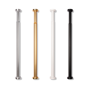 免打孔安装伸缩杆窗帘杆u浴帘杆卫生间晾衣架直杆衣柜升缩撑杆