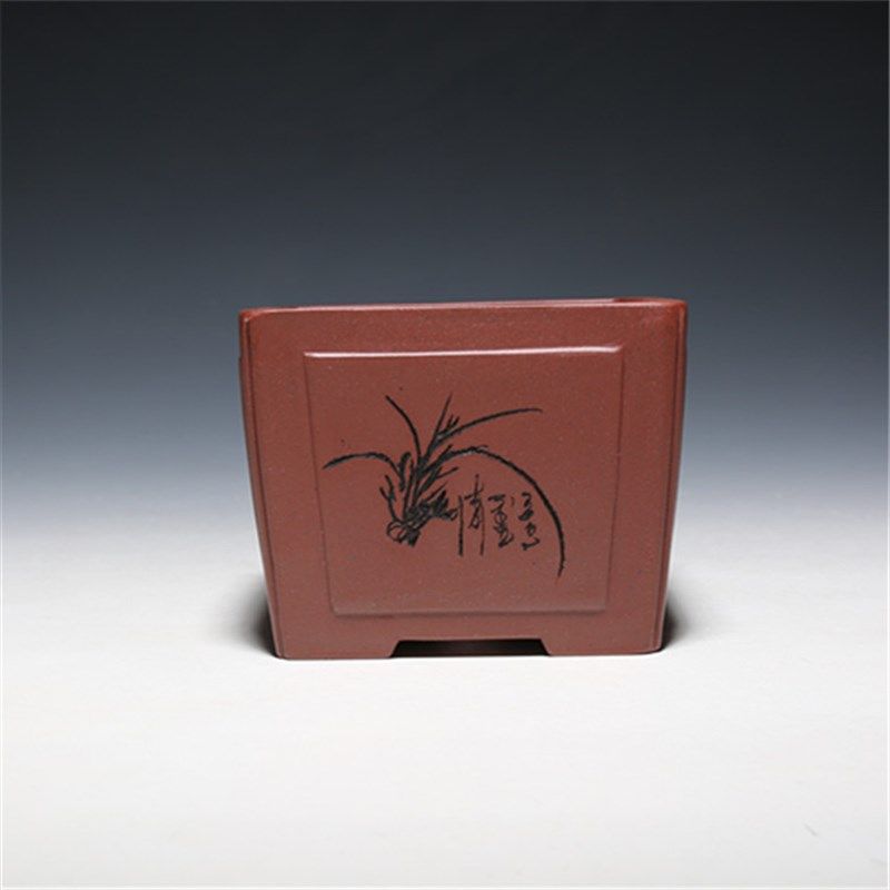 宜兴紫砂花盆方形四方桌面绿植盆栽绿萝多肉M菖蒲盆景简约陶瓷包,鲜花速递/花卉仿真/绿植园艺,花盆,淘宝优惠券,粉丝福利购,淘宝优惠卷