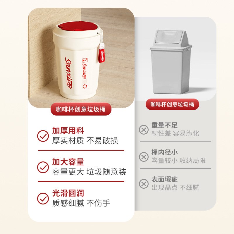 可乐罐垃圾桶高颜值inss风客厅卧室卫生间垃圾桶带盖子家用厨房
