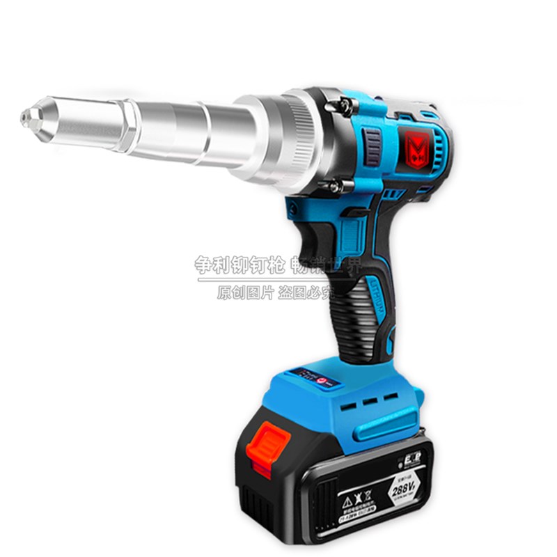 电动铆钉枪锂电全k自动轻钢龙骨抽芯拉铆枪充电式拉钉帽枪铆钉工
