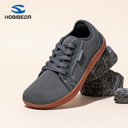 4E宽楦赤足鞋男子平底综合训练鞋轻便透气跑步运动鞋室内外健身鞋