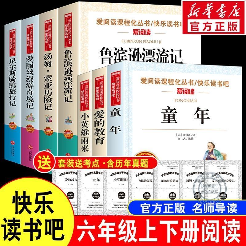 快乐读书吧六年级上下册全套必读课外阅读书原著完整正版童年爱的