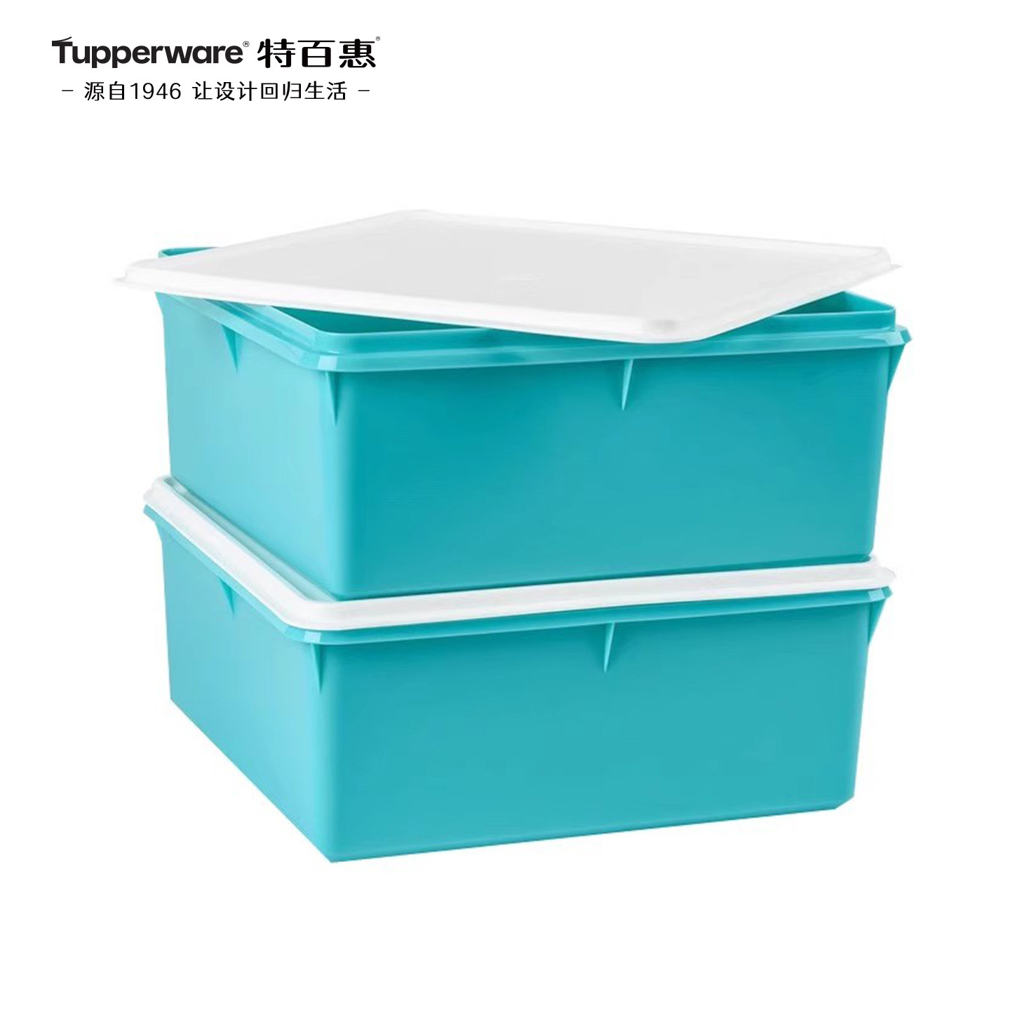 特百惠正品20L居家收纳易大容量家用储藏保鲜盒储物箱