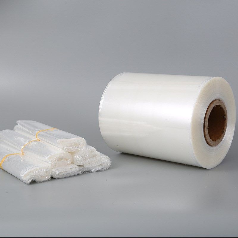 pof热缩膜吹风机可用100个收缩袋塑封膜平口Q蓝色透明食品包装日