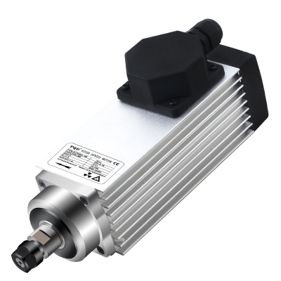 雕刻机配a件方形风冷主轴电机750W-220V-12000高速电主轴封边打孔