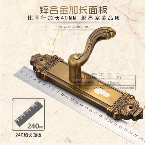 青古铜卧室房g门锁静音室内门锁锁具黄古铜欧式实木门锁把手三件