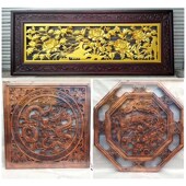 饰装 厂家直销中c式 屏风仿古门窗实木花格隔断卡座火锅店头木雕装