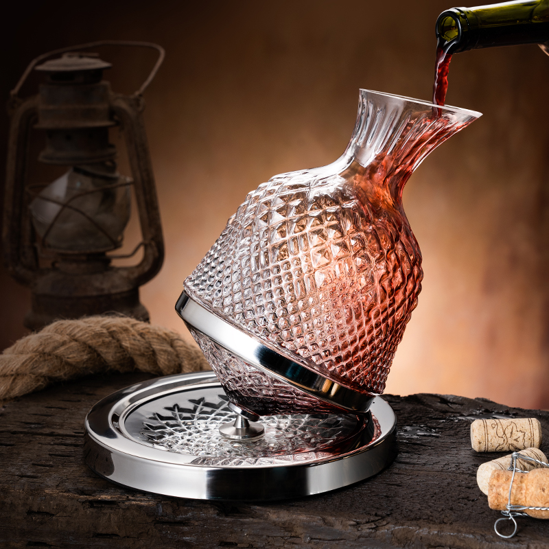 勃艮第红酒杯套装家用大肚手工水晶玻璃葡M萄酒高脚杯子大号醒酒