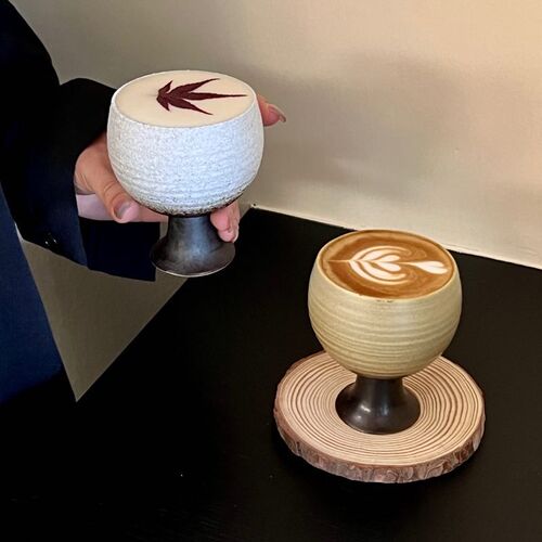 日式创意陶瓷杯浓缩拿铁咖啡杯 高品C质粗陶水杯 ins风小容量杯子