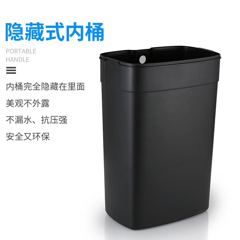 不锈钢连体c分类垃圾桶脚踏环保室内办公室厨房干湿分离100L特大