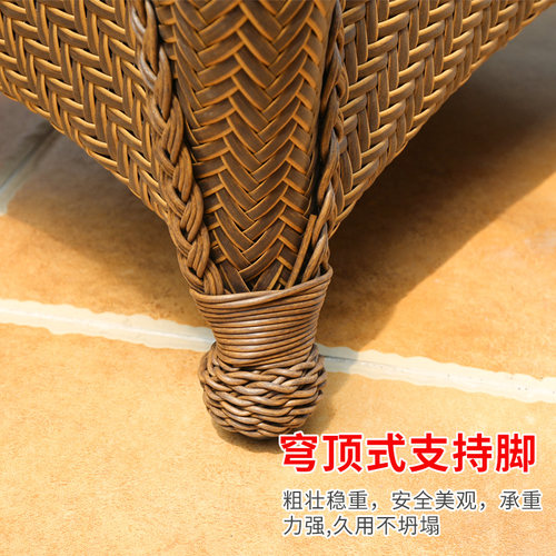 藤编休闲沙发户外庭院客厅藤制椅三人藤椅室外腾编防晒防水家具