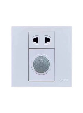 86型二极插座加人体感应开关自带光控白天不感应/感应开关功率50W