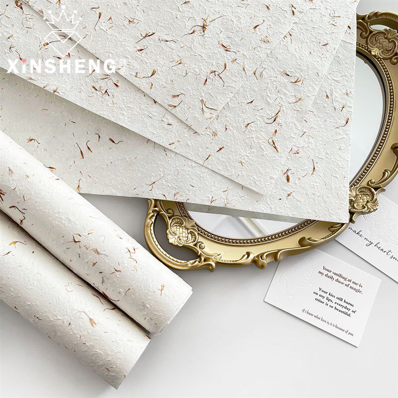 芯苼 新款手工红花宣纸鲜花束花艺包装diy材料高级感干花瓣手揉纸