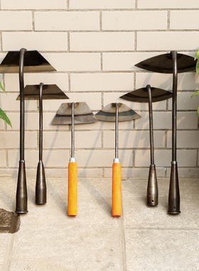 除草神器铲草种菜工具两用割韭菜小镰刀全钢农用锄头家用花锄草锄