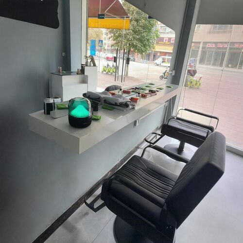 木制镜台 网红 美发店挂墙 悬空台面 美发店烫染台面 横挂镜台