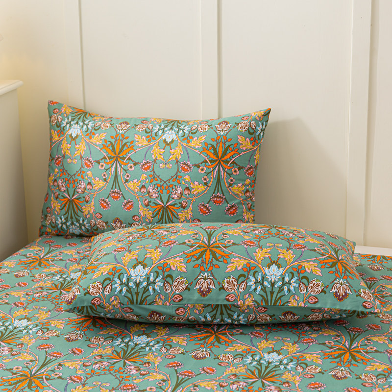 加厚加密纯棉斜纹软枕套一对装全棉48x74单人成人床上枕头套包邮