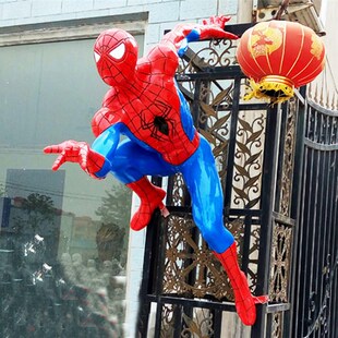 户外大型蜘蛛钢铁侠玻璃钢雕塑 电影院房地产商场游戏厅落地摆件