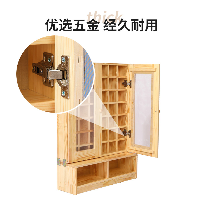 幼儿园口杯架实木水杯架儿童木质茶杯架茶水柜樟子松木水杯柜带门