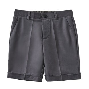 胖童黑色西装短裤男童加肥大码五分裤儿童西裤大童小学生校服裤子