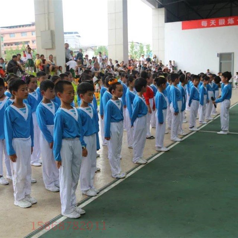 儿童广播体操比赛服装小学生健美操表演套装少儿广场舞演出舞蹈