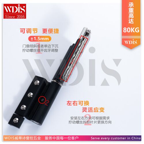 【又粗又大】断桥铝合金门重型轴承可调节合页两翼强承重框扇齐平