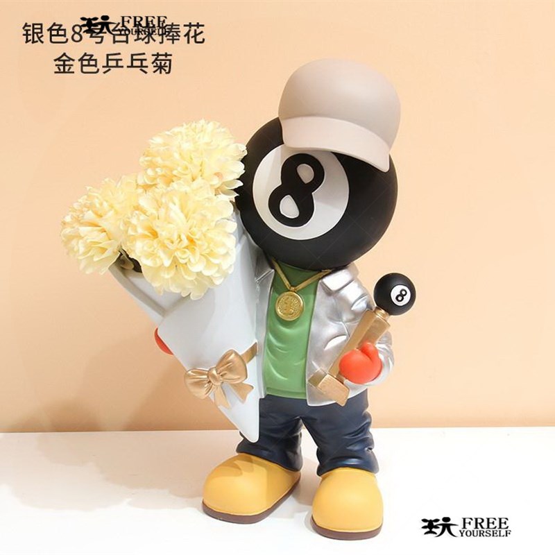 台球公仔桌球俱乐部台球厅装饰大型摆件客厅电视柜旁开业礼物