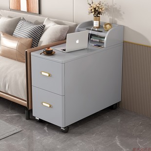边几沙发边柜沙发柜带插座USB茶几缝隙扶手柜角几侧边窄边柜客厅