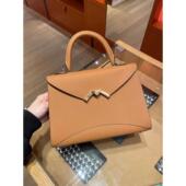 Moynat莫奈23新款 GABRIELLE小牛皮M扣翻盖手提包斜挎包单肩包女包