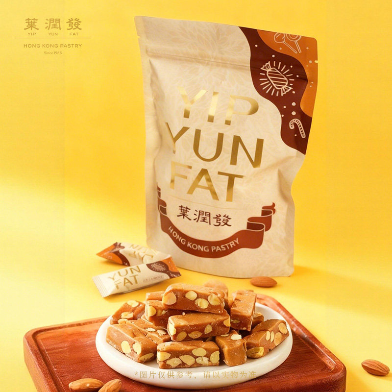 叶润发海盐太妃糖巴旦木坚果酥香脆糖手工特产零食糖果伴手礼200g