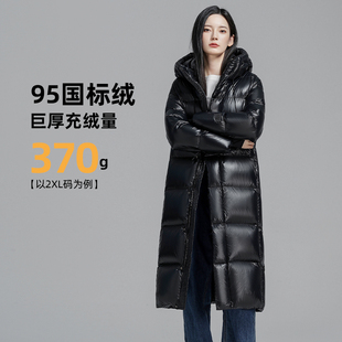Bobby Bizz95白鸭绒羽绒服女2025新款冬季长款过膝加厚保暖外套