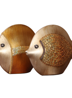 高档欧式摆件创意l家居装饰品陶瓷工艺品情侣鱼客厅酒柜电视柜摆