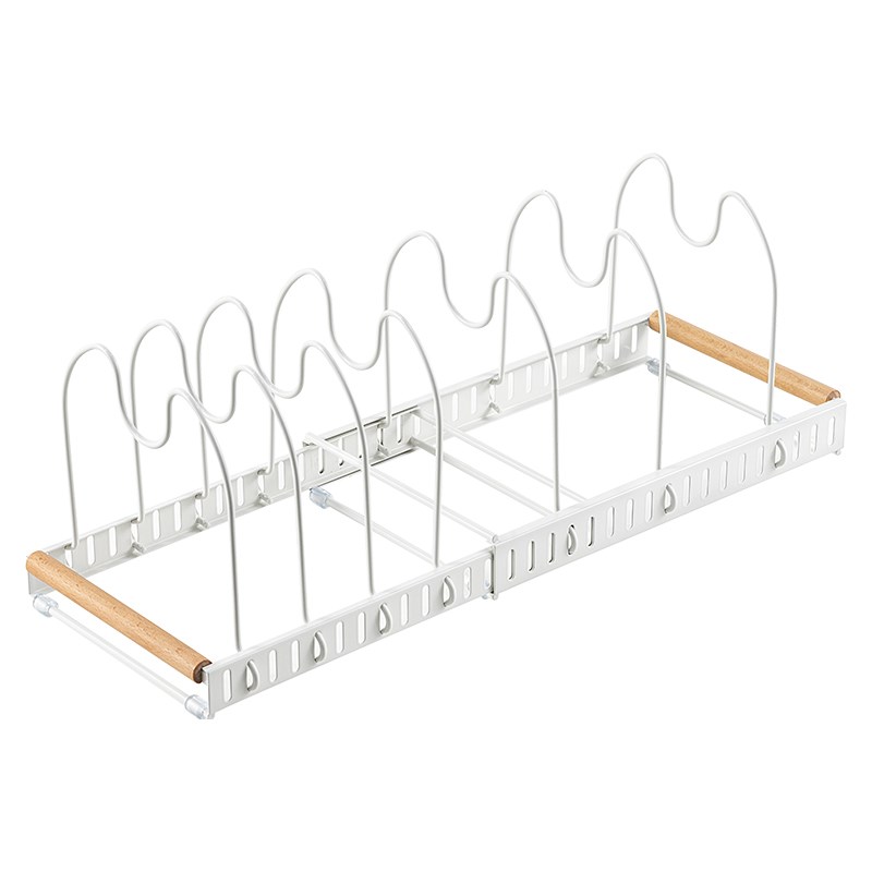 厨房碗碟盘子置物架m可伸缩橱柜拉篮抽屉式整理架锅具收纳架锅盖