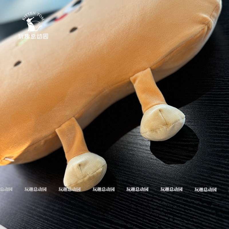 面包饼干午睡枕办公室q午休神器趴睡枕工位睡觉枕头桌椅靠垫可拆