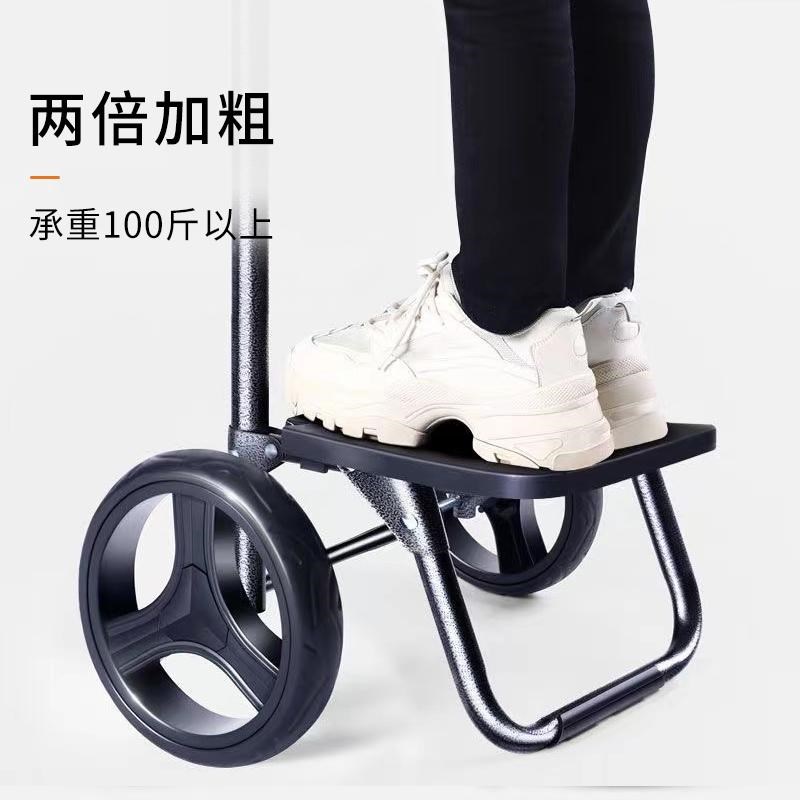 买菜小拉车家用折叠轻便布袋老年人D购物大拉杆超轻手推车便携防