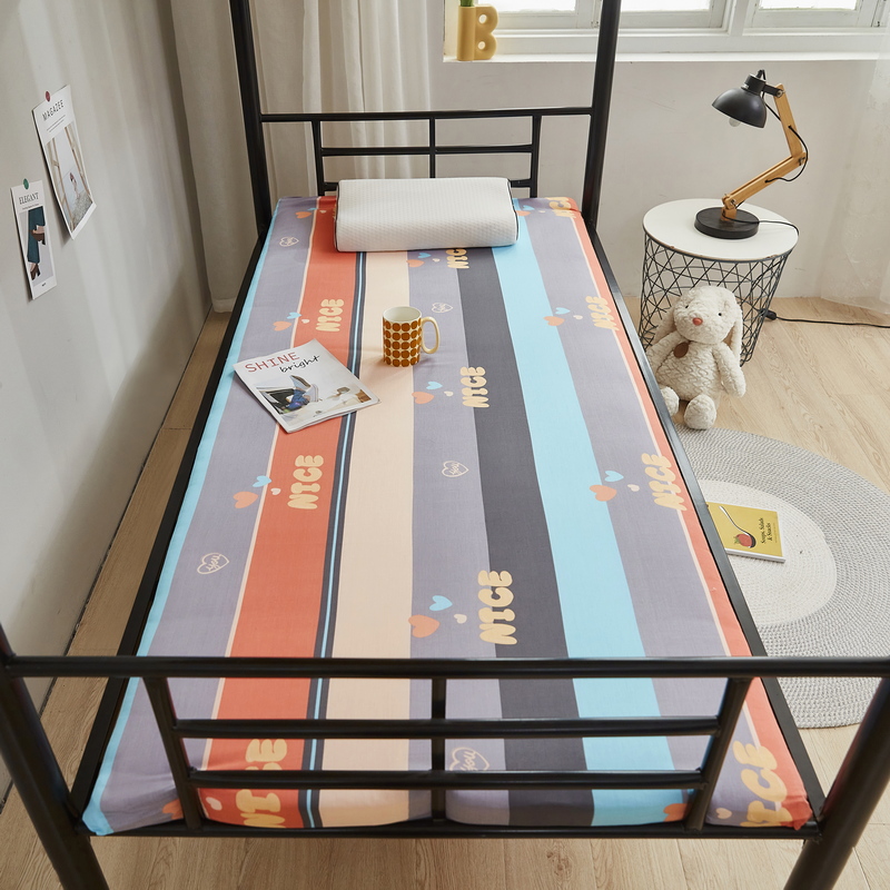 纯棉牀垫保护套拉链款牀罩牀单褥套可拆洗学生宿舍单人U0.9米1.0m