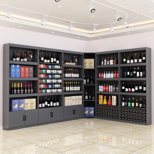 酒柜展示柜商用红酒货柜s超市茶叶柜菸酒柜背柜转角柜实木生态板
