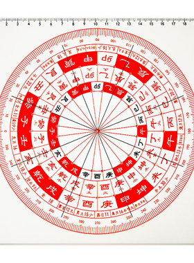 高精度透明罗盘立j极尺49孔八宅玄空飞星游年尺专业户型简约立极
