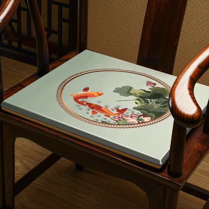 中式椅垫新古典红木椅子垫屁垫可定做太师椅凳P子垫餐椅圈椅防滑