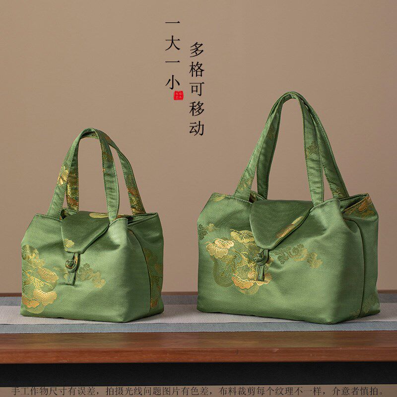 车载茶具便携套装收纳布袋户外旅行中国风一两壶一U二四六杯收纳