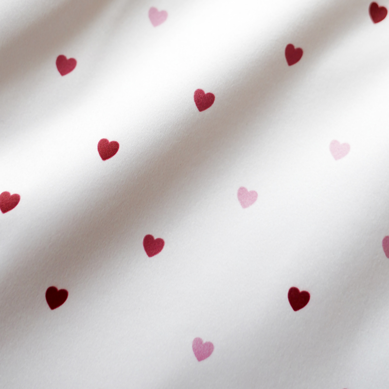 甜美爱心印花f柔软丝滑仿丝抽绳束口收纳袋套装旅行化妆品内衣收