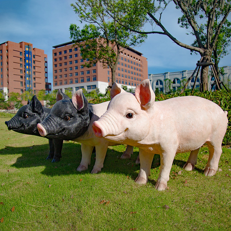 户外仿真大猪装饰1米2模型v玻璃钢雕塑农场草坪商场猪脚店装饰摆,家居饰品,户外/庭院摆件,淘宝优惠券,粉丝福利购,淘宝优惠卷