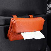 车载纸巾盒真h皮挂式 遮阳板卫生抽纸盒创意车内收纳盒汽车内饰用