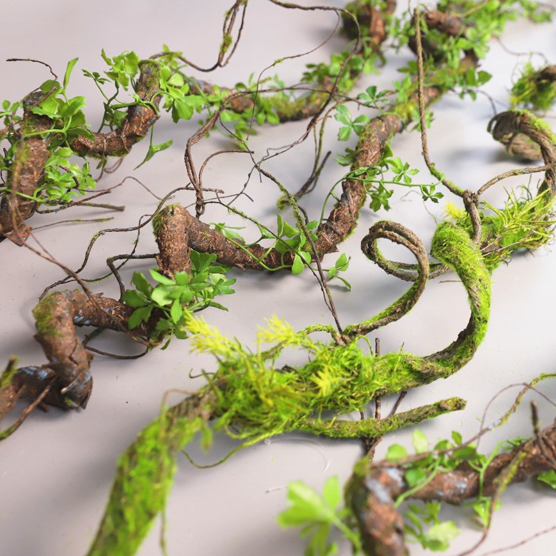 仿真苔藓树藤枯藤森系假叶藤条青苔大藤垂挂N树枝婚庆造景装饰摆