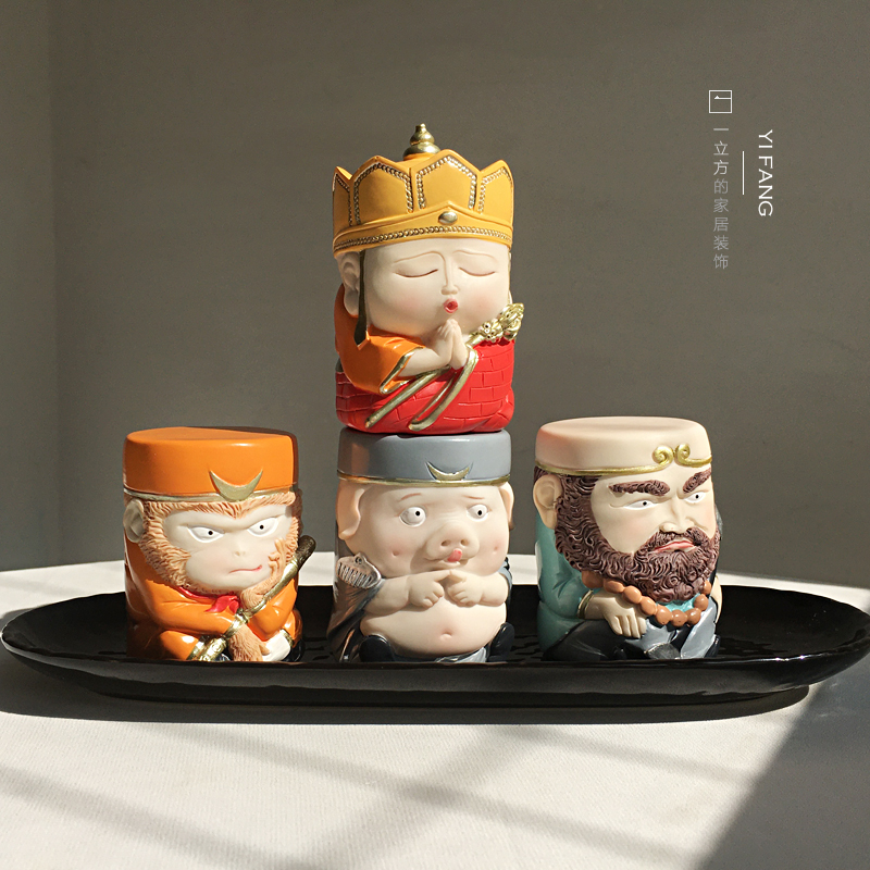 西游记雕塑摆件齐天大圣孙悟空潮玩家居车载治愈解压摆件可爱猴子