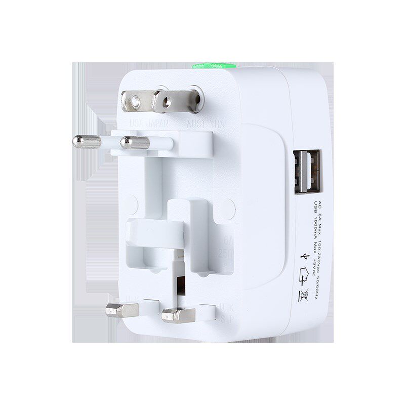 适用于中国转换插头欧标双USB多国转换器万能插座国标出差通用